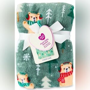 Parent's Choice Cabin Chic Baby Blanket, Green, 30" x 36"